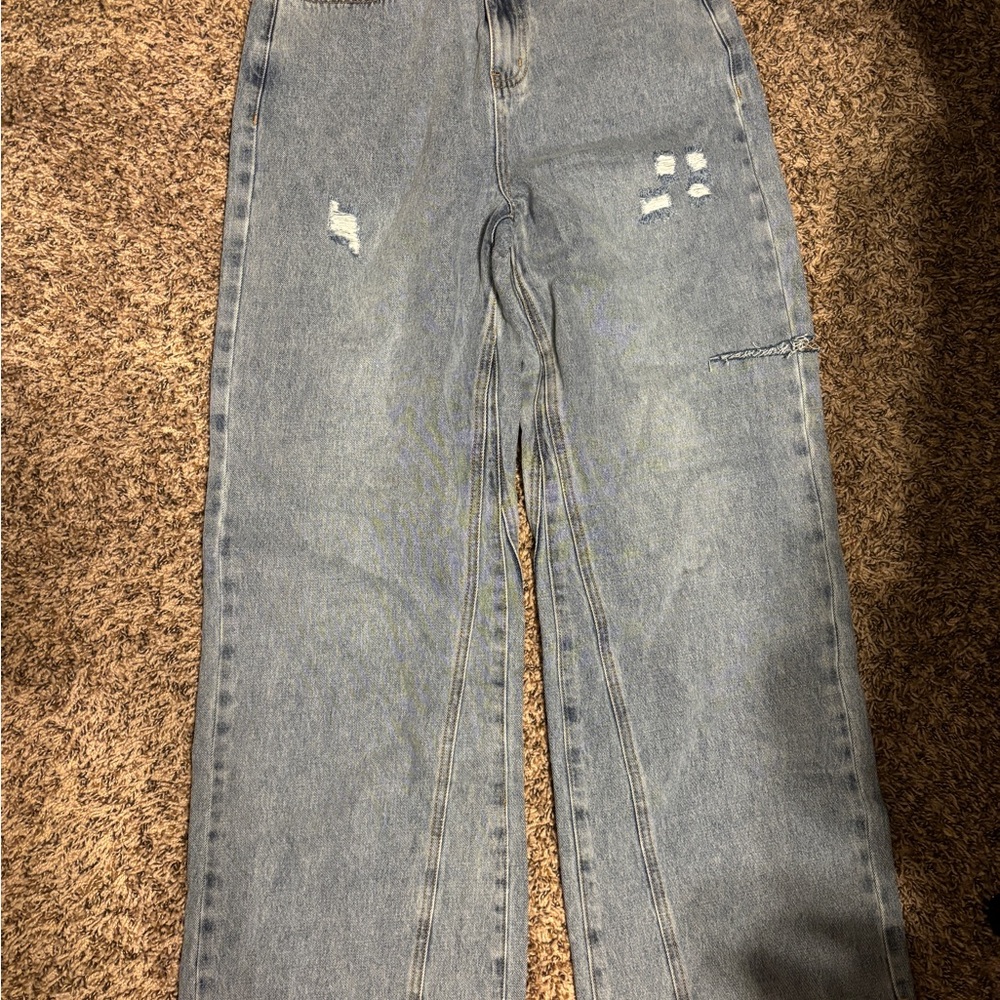 Women’s Miou Muse Blue Distressed Jeans